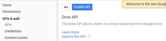 The Google Drive API description. The Google Drive API description.