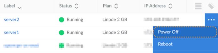 Power Off a Linode origin server. Power Off a Linode origin server.
