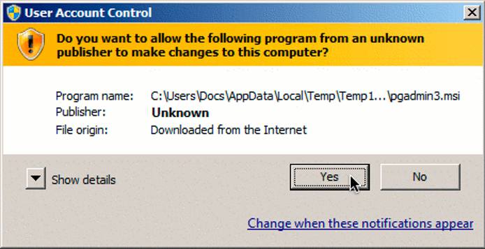 Windows 7 system modification warning dialog Windows 7 system modification warning dialog
