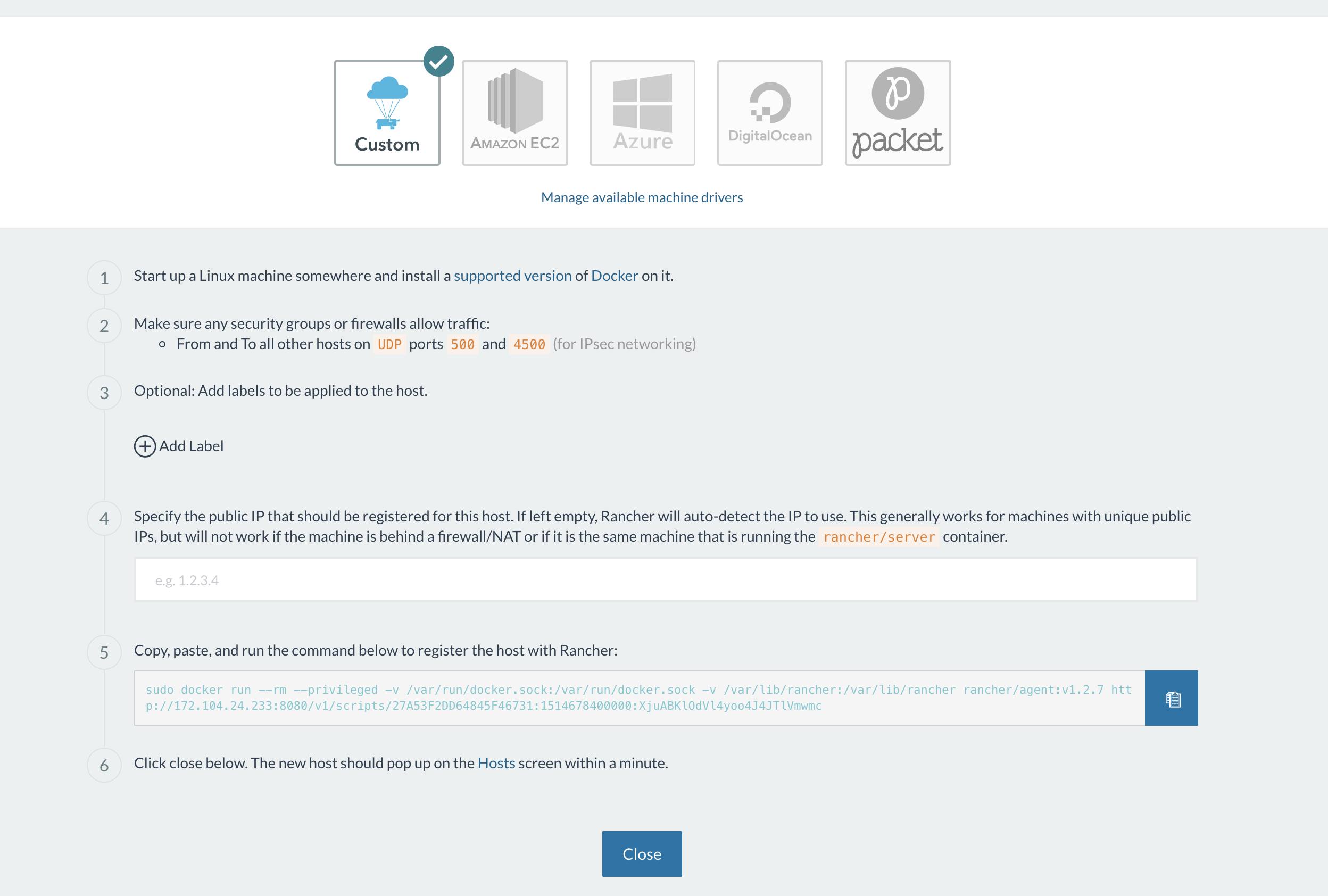 Rancher Host Register Rancher Host Register