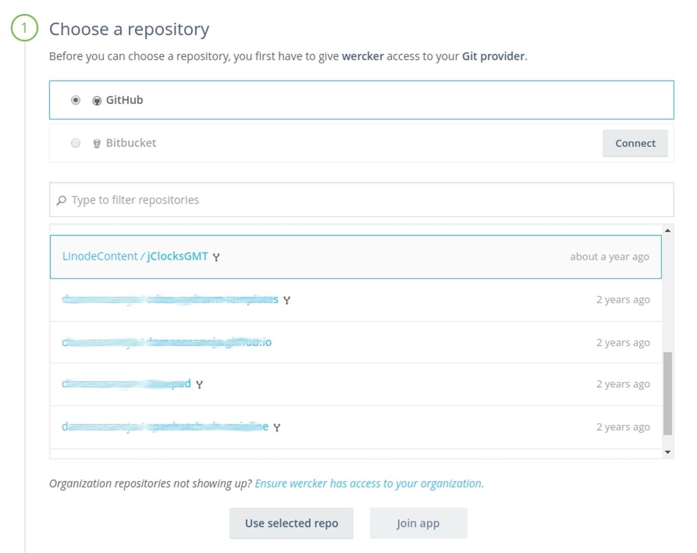 Choose repository Choose repository