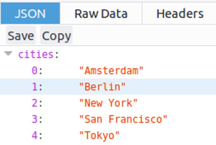 Cities JSON Cities JSON