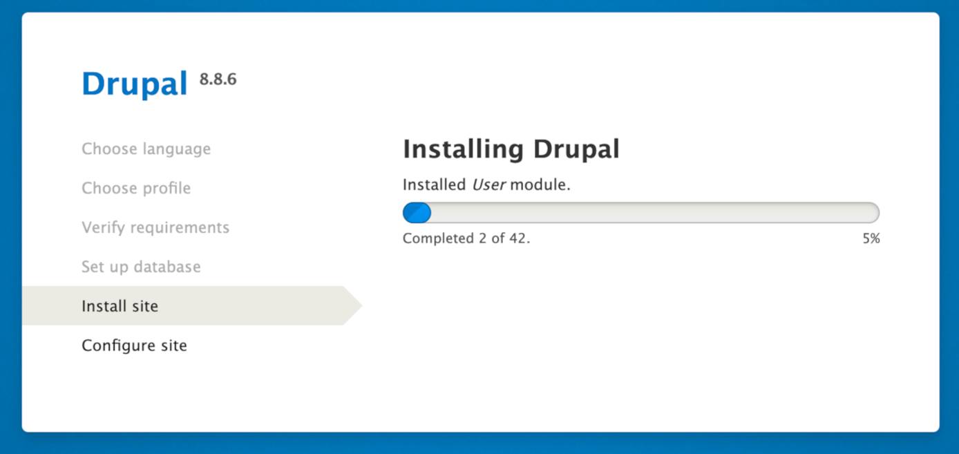 Drupal Install Site Progress Bar Drupal Install Site Progress Bar