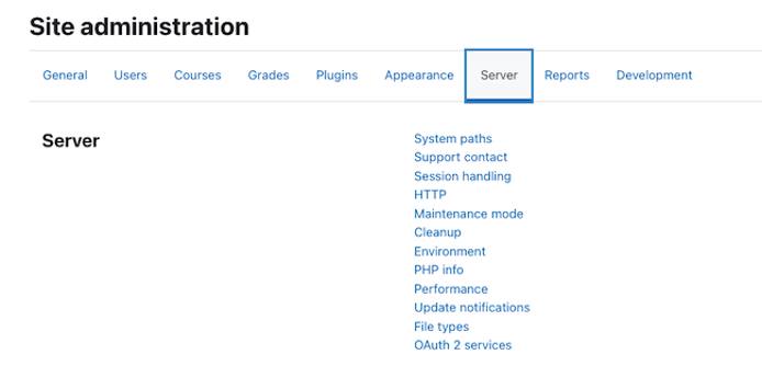 Moodle Server Configuration Moodle Server Configuration