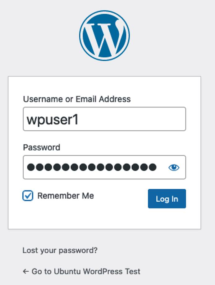 WordPress Administrator Login Page WordPress Administrator Login Page