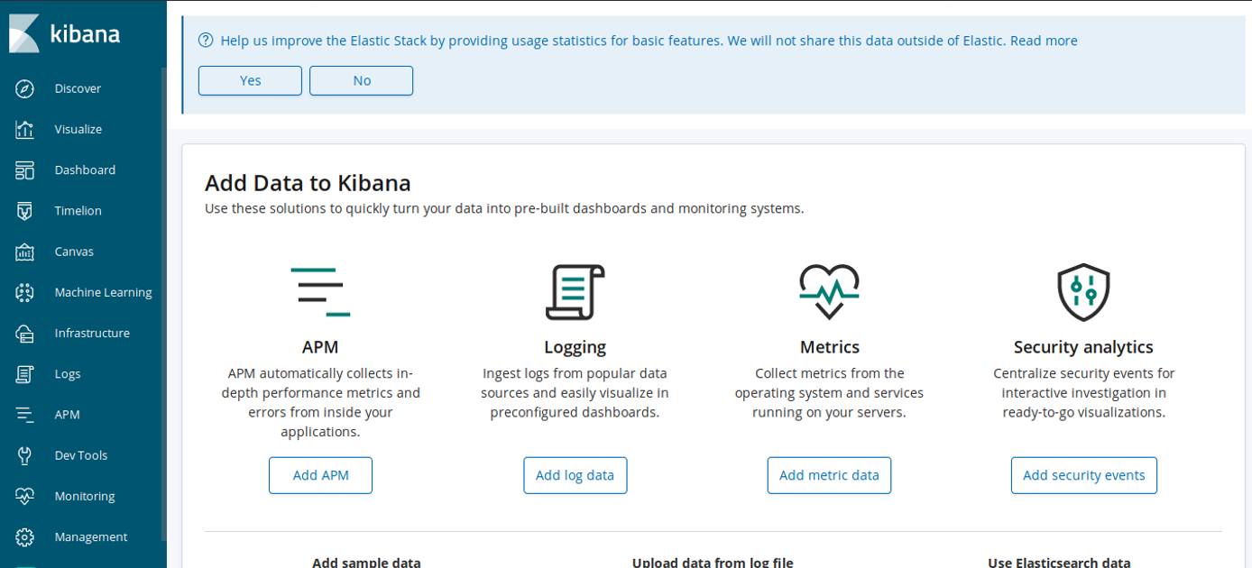 Kibana 6 Landing Page Kibana 6 Landing Page