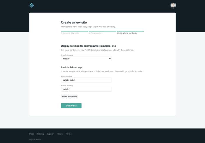 Netlify repository settings Netlify repository settings