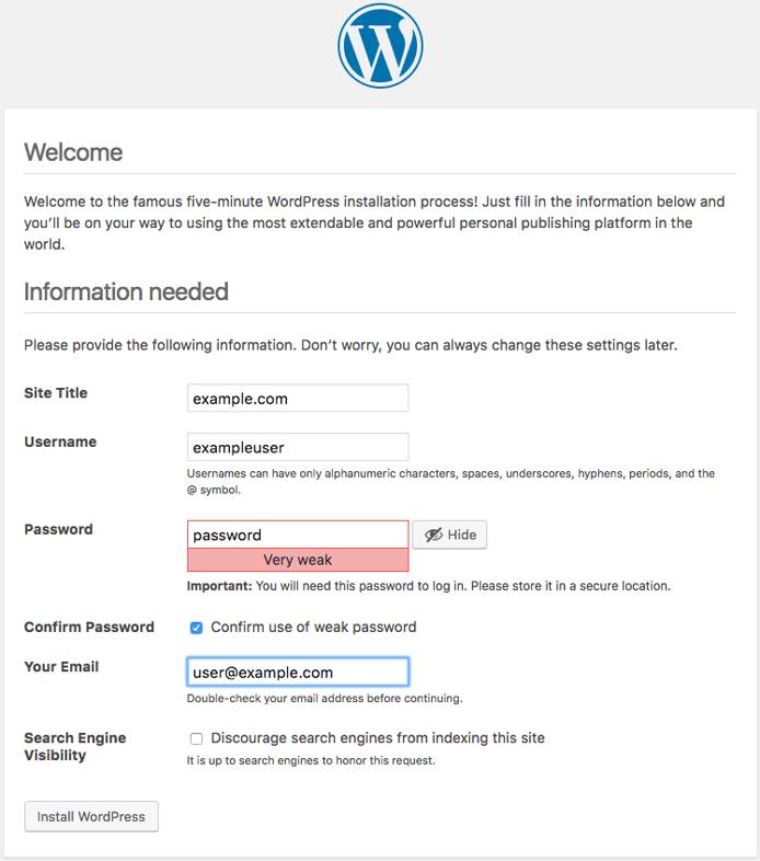 WordPress Setup: Configure Site WordPress Setup: Configure Site
