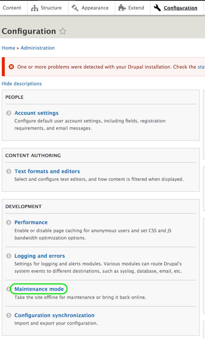 Maintenance Mode Maintenance Mode