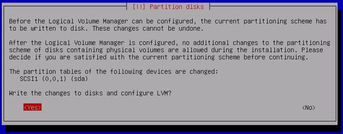 Debian 8 Partitioning Confirmation Debian 8 Partitioning Confirmation