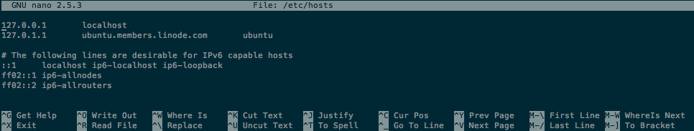 Ubuntu hosts file in nano Ubuntu hosts file in nano