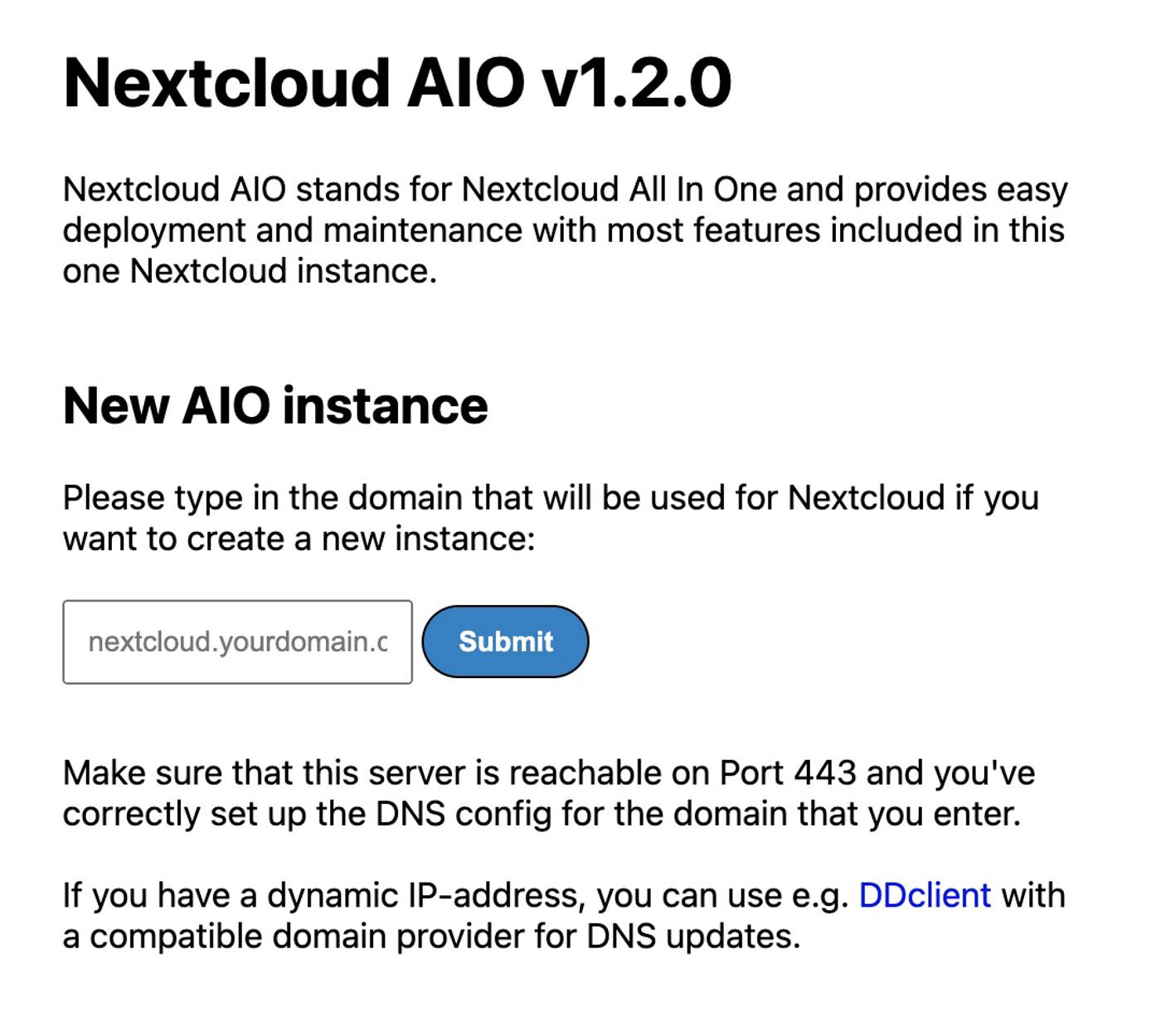 Nextcloud Domain setup Nextcloud Domain setup